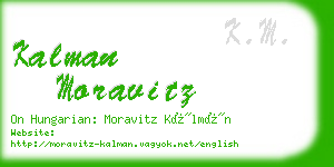 kalman moravitz business card